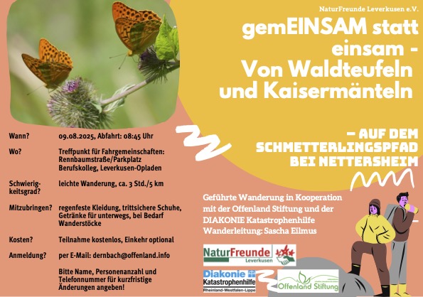 Du betrachtest gerade Schmetterlingspfad bei Nettersheim – Von Waldteufeln und Kaisermänteln